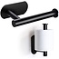 HGMD WC Rolhouder zelfklevend - Zwart - Toiletrolhouder zwart - Toiletrolhouder zonder boren