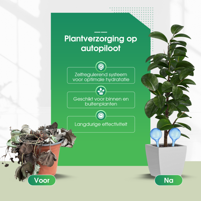 HGMD Waterdruppelaar set van 8 stuks voor planten blauw - Blauw - Waterdruppelaar voor kamerplanten – Waterbol - Waterdruppelaar voor planten - Watergeefsysteem