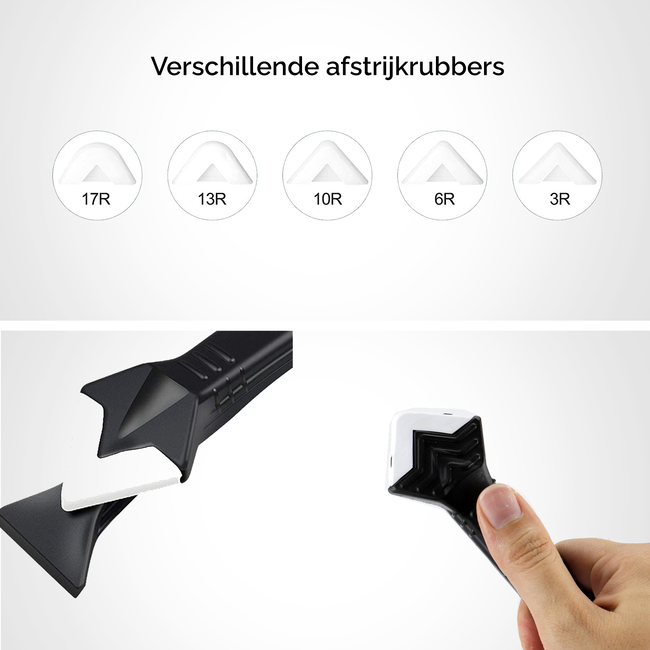 Kit Schraper set – 18 delig - Kitspatel – Kit Tool – Siliconen Verwijderaar – Kitstrijker – Kitverwijderaar Afstrijkrubber