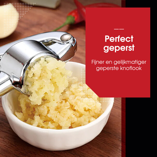 HGMD Knoflookpers RVS - Knoflookpers/Gemberpers - Garlic press - Vaatwasser bestendig