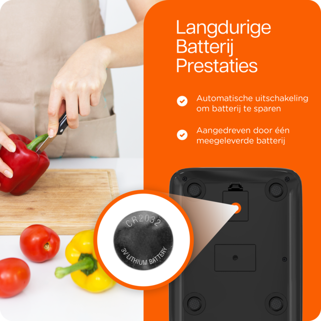 HGMD Digitale Keukenweegschaal - Tot 5kg - Glazen Weegschaal - Inclusief Batterij