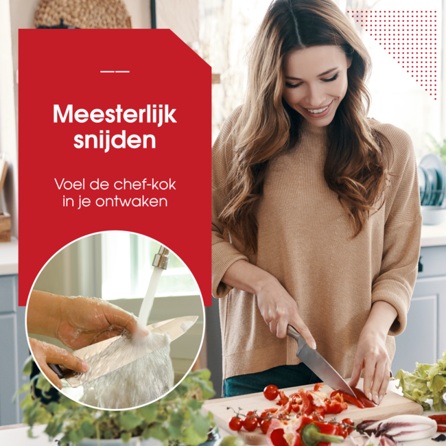 HGMD Professioneel Koksmes - 20 cm lemmet - Vaatwasser bestendig - Geschikt voor links- en rechtshandig