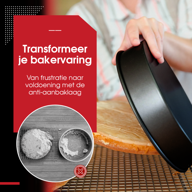 HGMD Boterkoekvorm Ø 25 cm - Inclusief 50 Bakpapiertjes - Rond