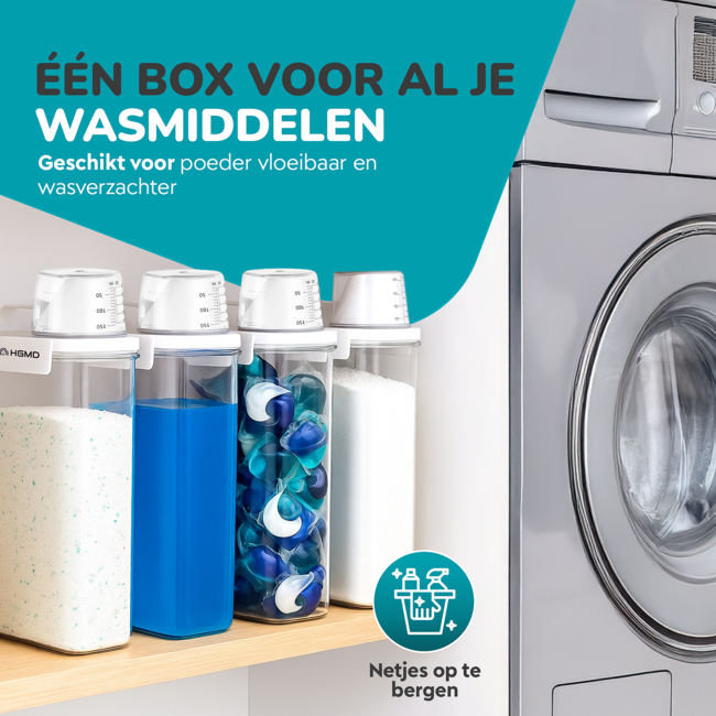 Waspoeder opbergdoos 2300 ml – 2 stuks