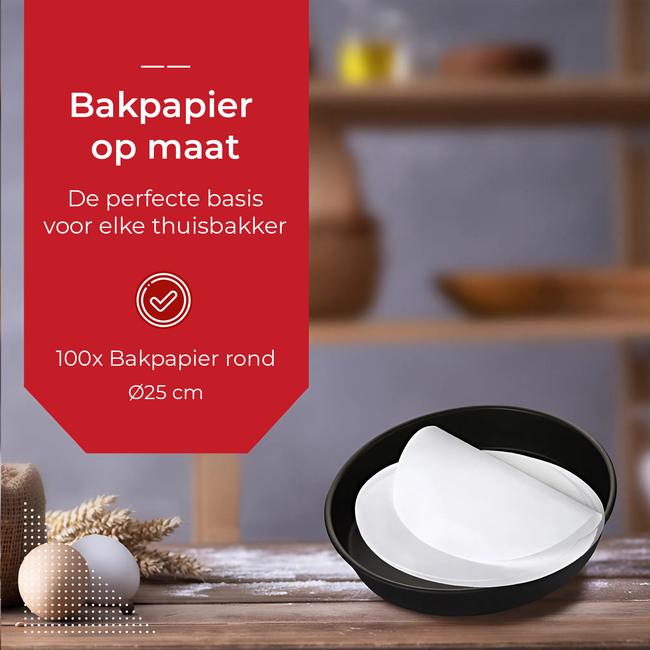 HGMD Boterkoekvorm Bakpapiertjes Ø25 - 100 Stuks