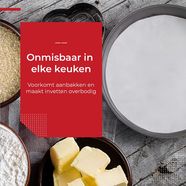 HGMD Boterkoekvorm Bakpapiertjes Ø21,5 - 100 Stuks