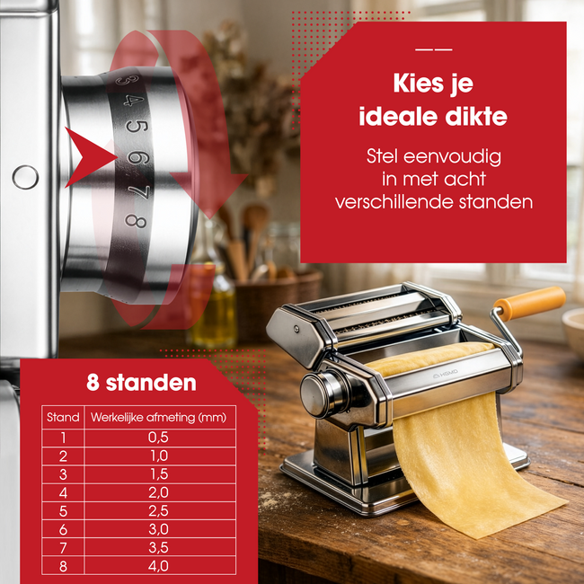 HGMD Pastamachine - Pastamaker - Pasta Machine - Maker - Pastamachines - RVS