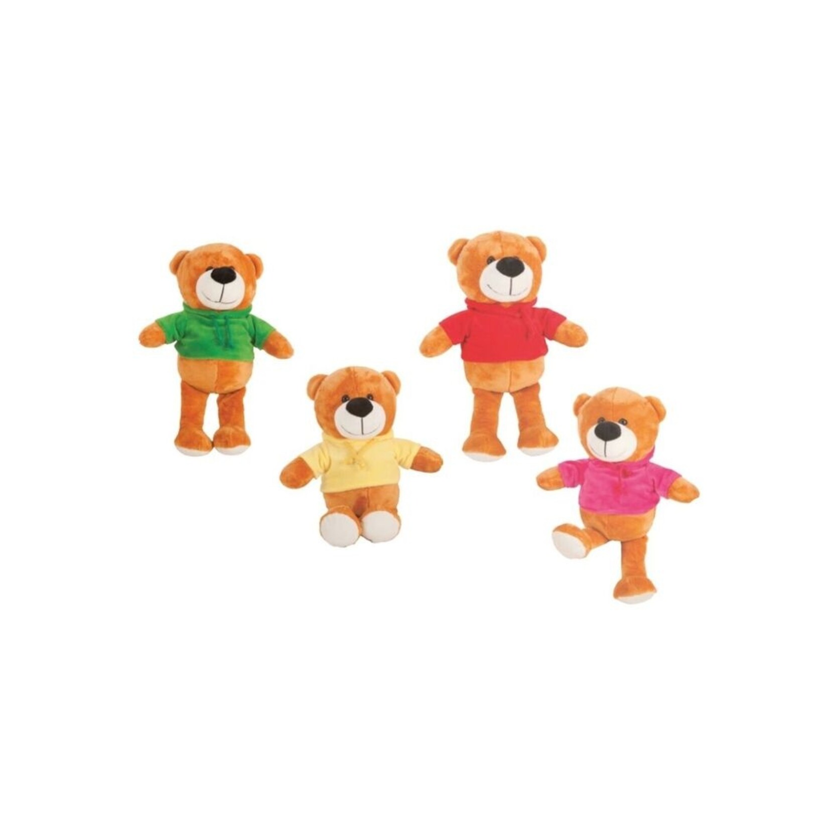 BEAR SWEATSHIRT COLOURS 30CM 4 COLOURS