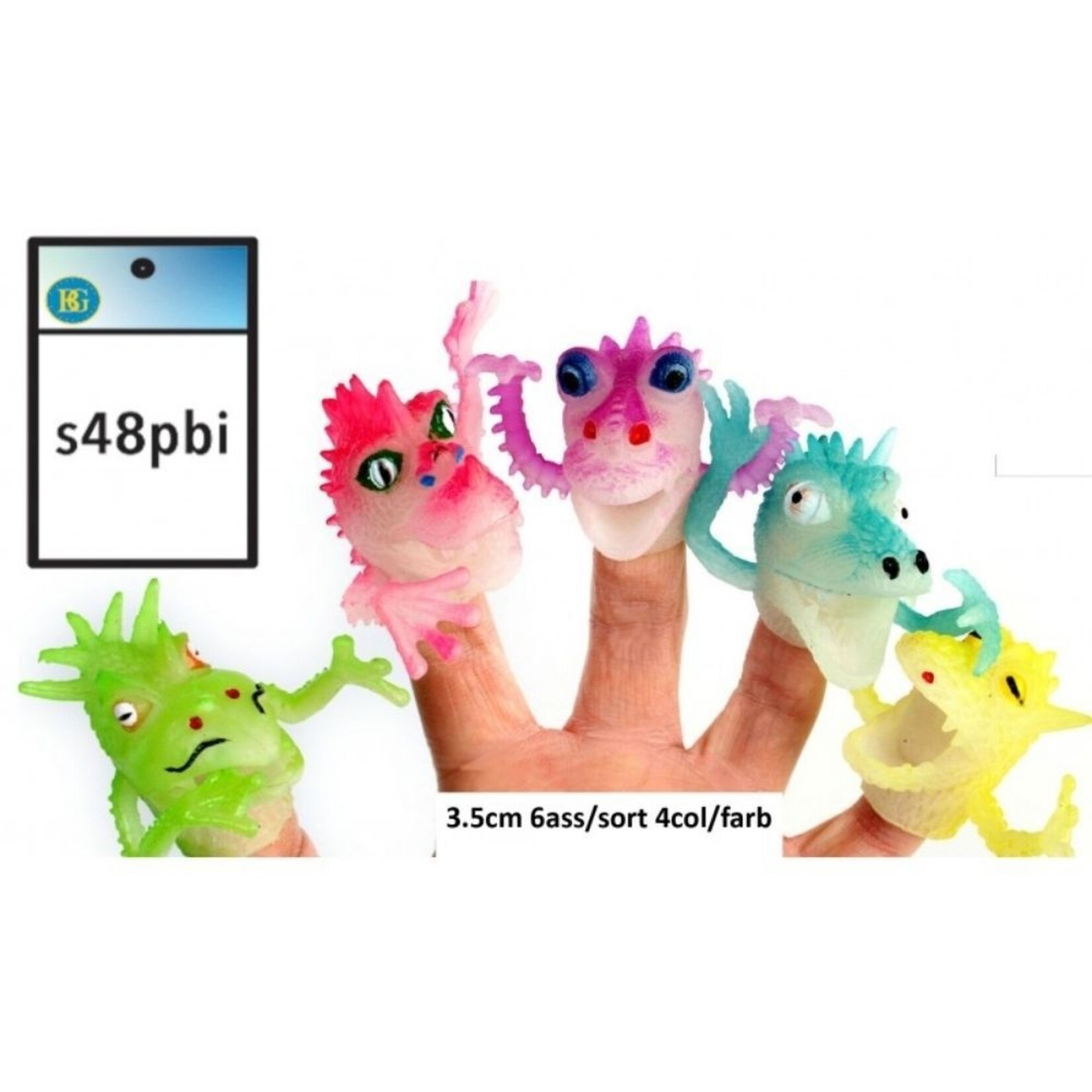 MONSTER FINGER PUPPET 3.5CM 6 ASSORTED