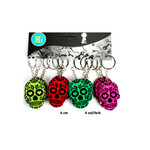 ASSORTED FLAT SKULLS KEYCHAIN