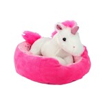 WHITE UNICORN LAYETTE 18X18