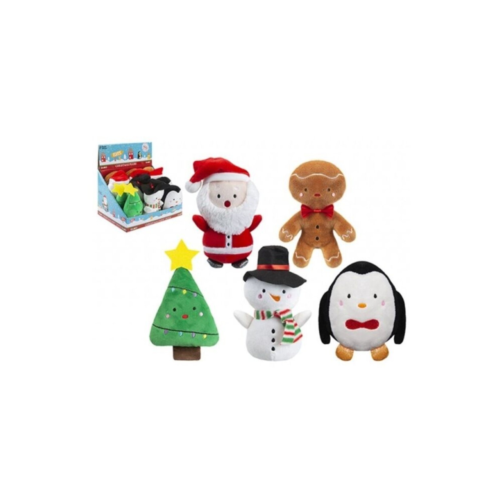 Plush Christmas Characters 15CM 5 Mod. in Display