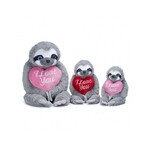 SLOTH WITH HEART 25CM asst