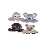 Reversible animals assort. 30cm Dach/Pug/Koala/sloth