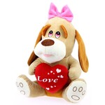 PERRITA LAZOS CON CORAZON 42CM