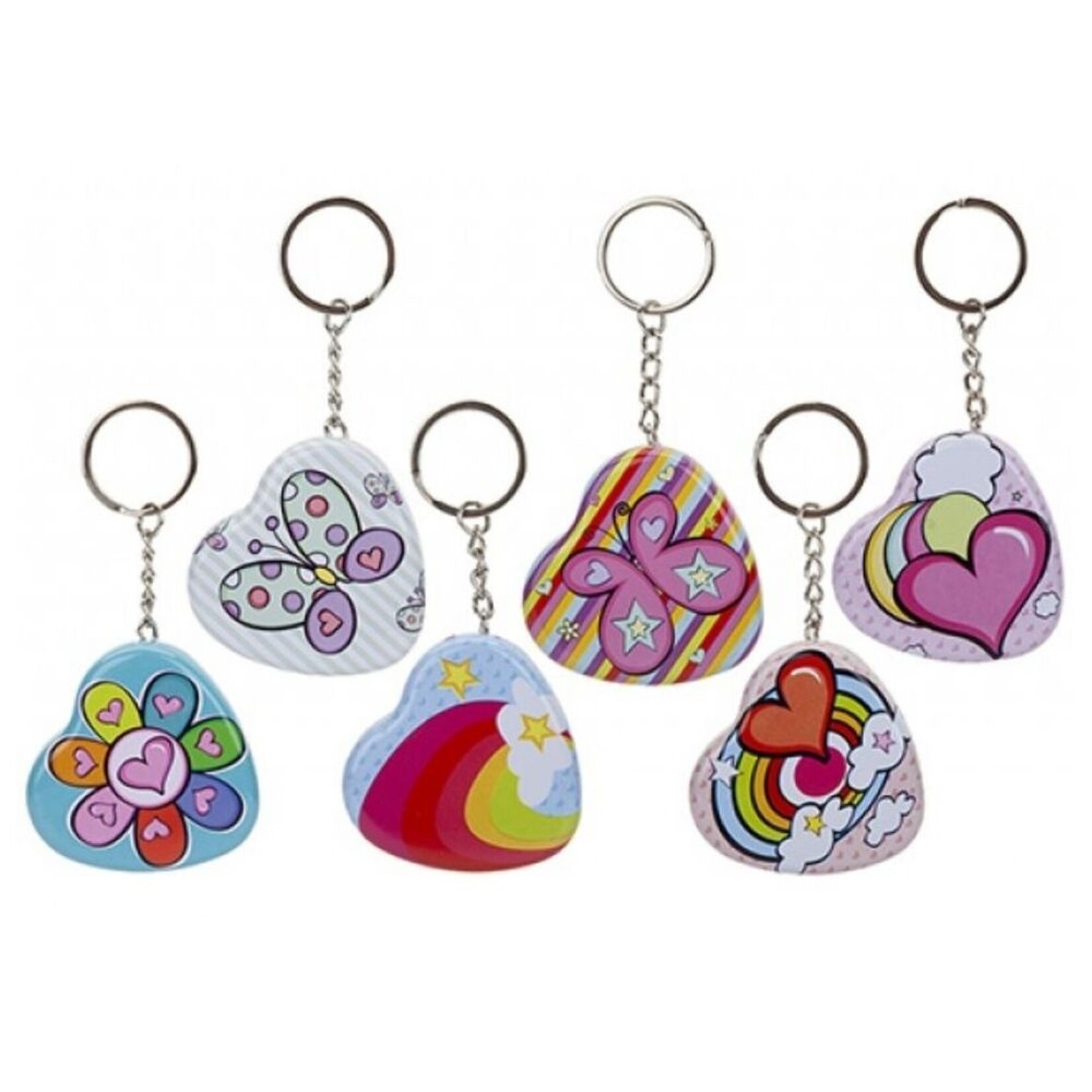 HEART KEYCHAIN TIN BOX 6 MODELS