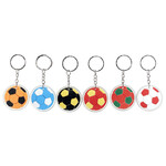 ASSORTED FLAT FOOTBALL BALL KEYCHAIN