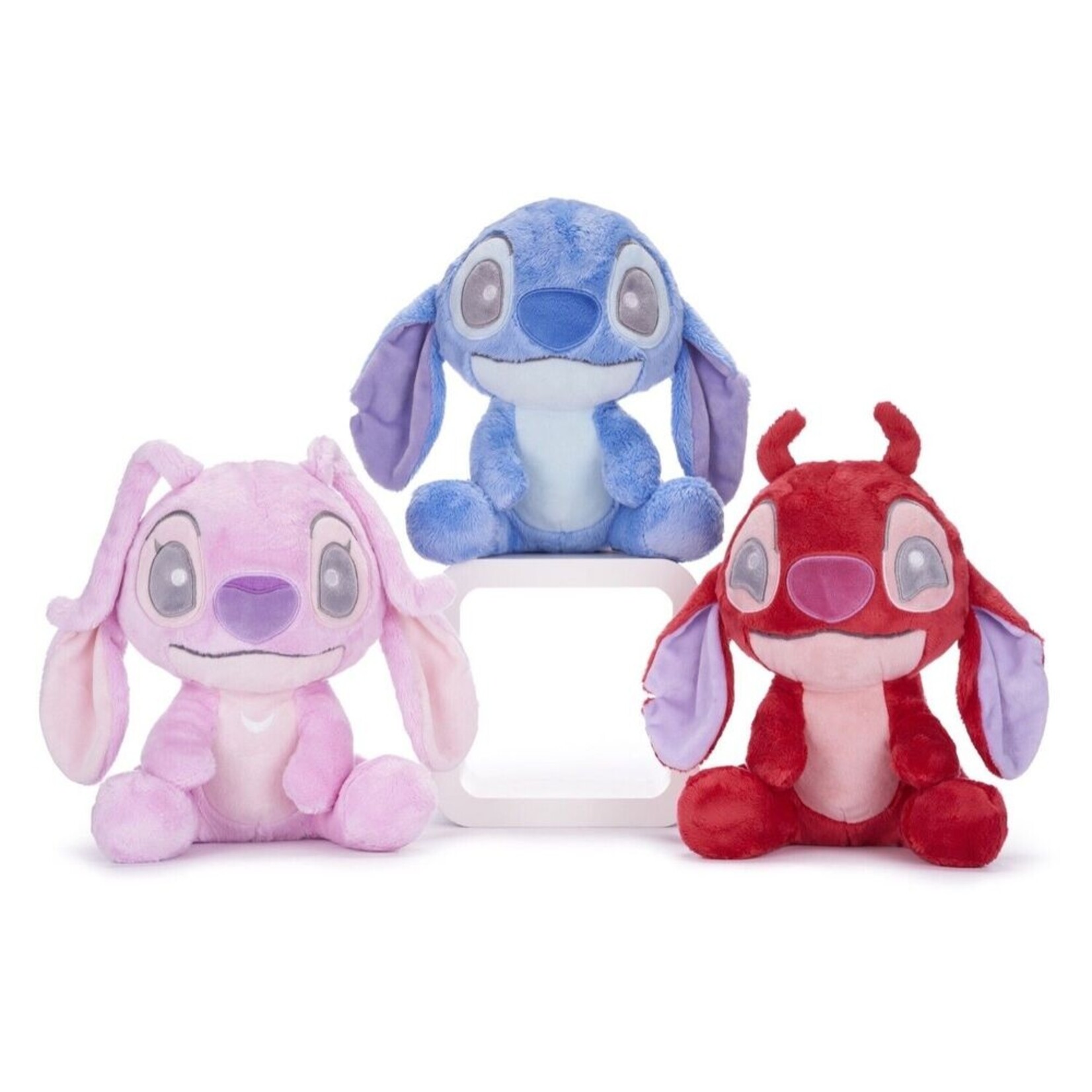 Stitch, Angel and Leroy Snuggletime 26cm Assorted
