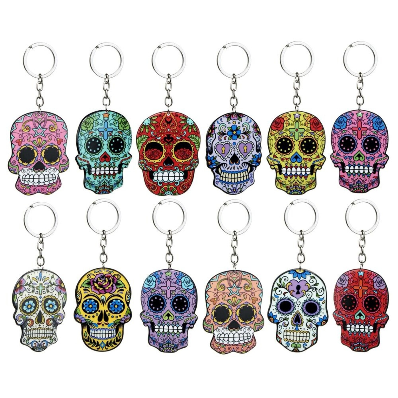 MEXICAN SKULL KEYCHAIN &#8203;&#8203;12 MODELS