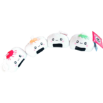 ONIGIRI 8CMS 4 ASSORTED KEYCHAING