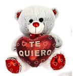 GRAY BEAR I LOVE YOU 25CM