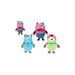 Little monsters worry 28cm zip assorted