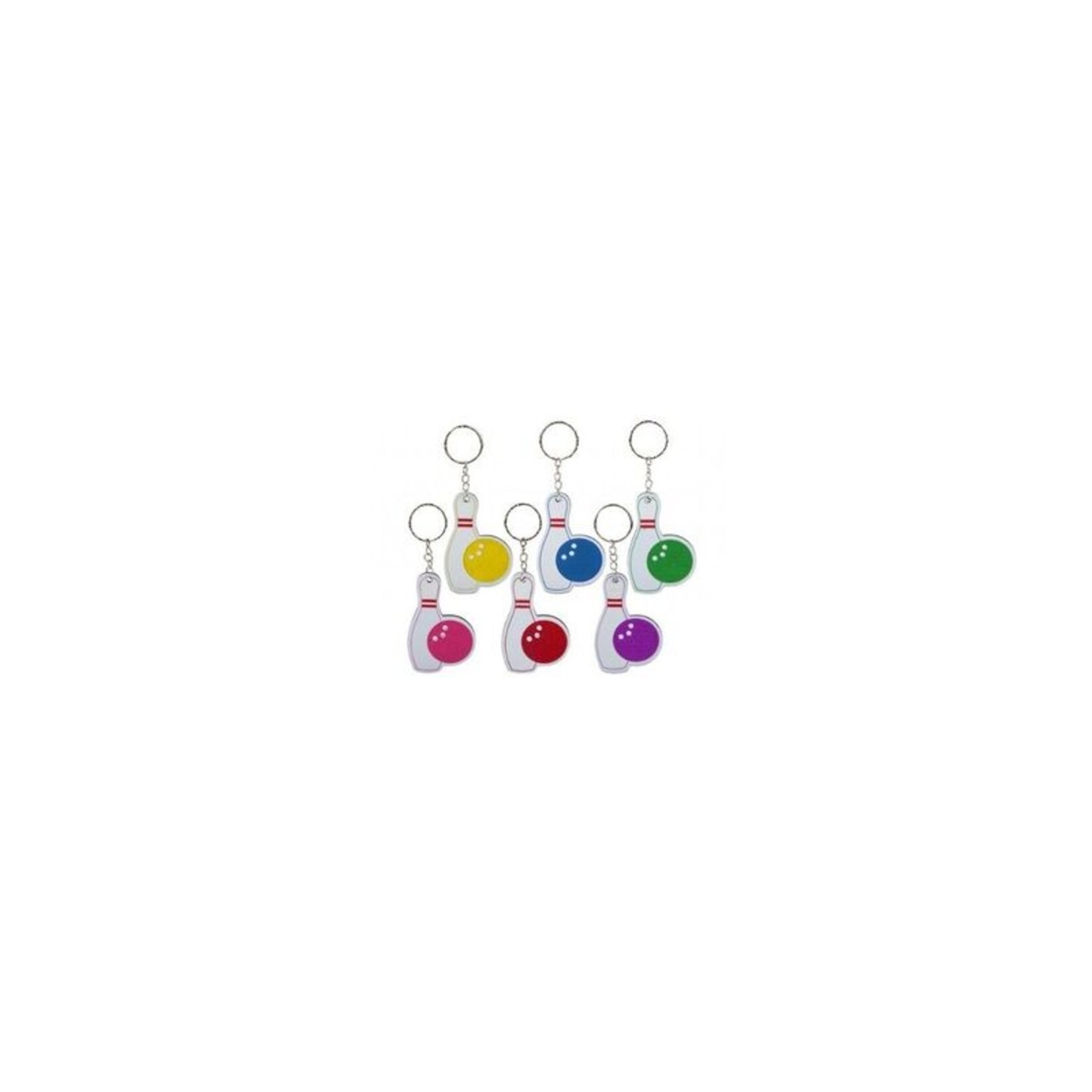 Foam Bowling Keyring 6 colours Assorted