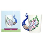 3D peacock mug