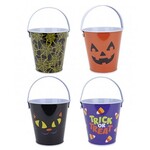 Halloween tin buckets 4 models 11cm