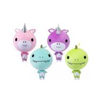 Inflatable dino/unicorn soft toy 40cm 4 colours