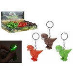 Dinosaur keychain with light and sound in 3 colour display