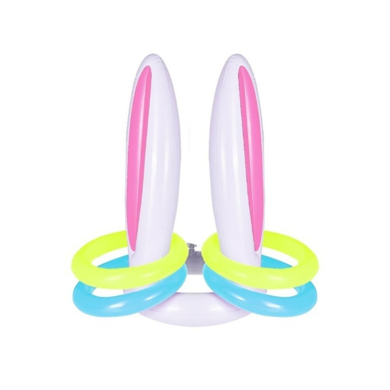 Set of inflatable bunny ears with rings
