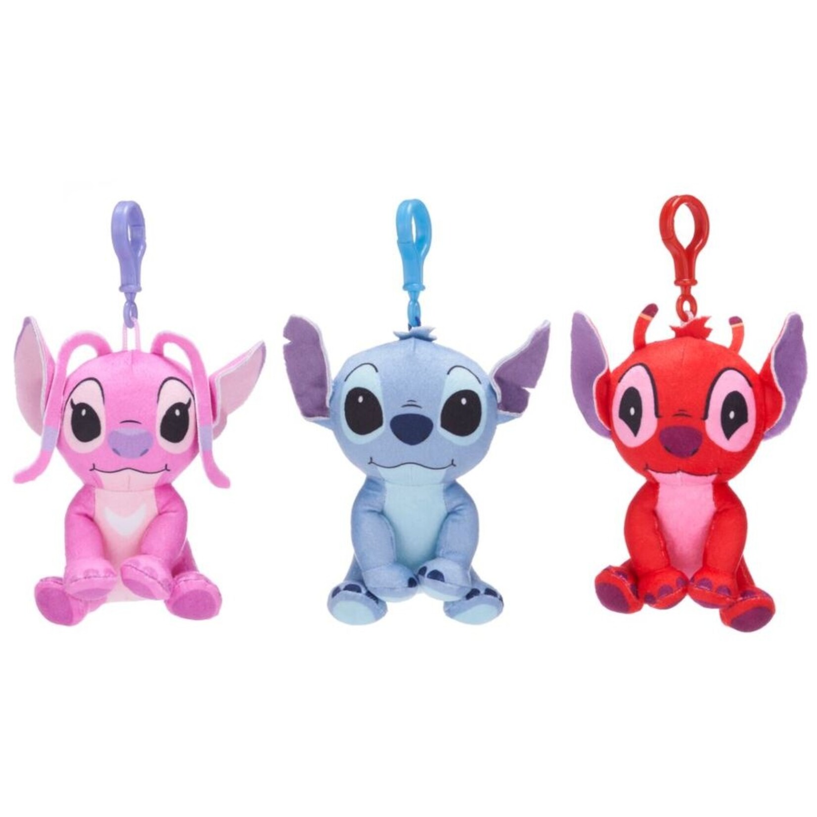 Stitch, Angel and Leroy keychain collection 10cm