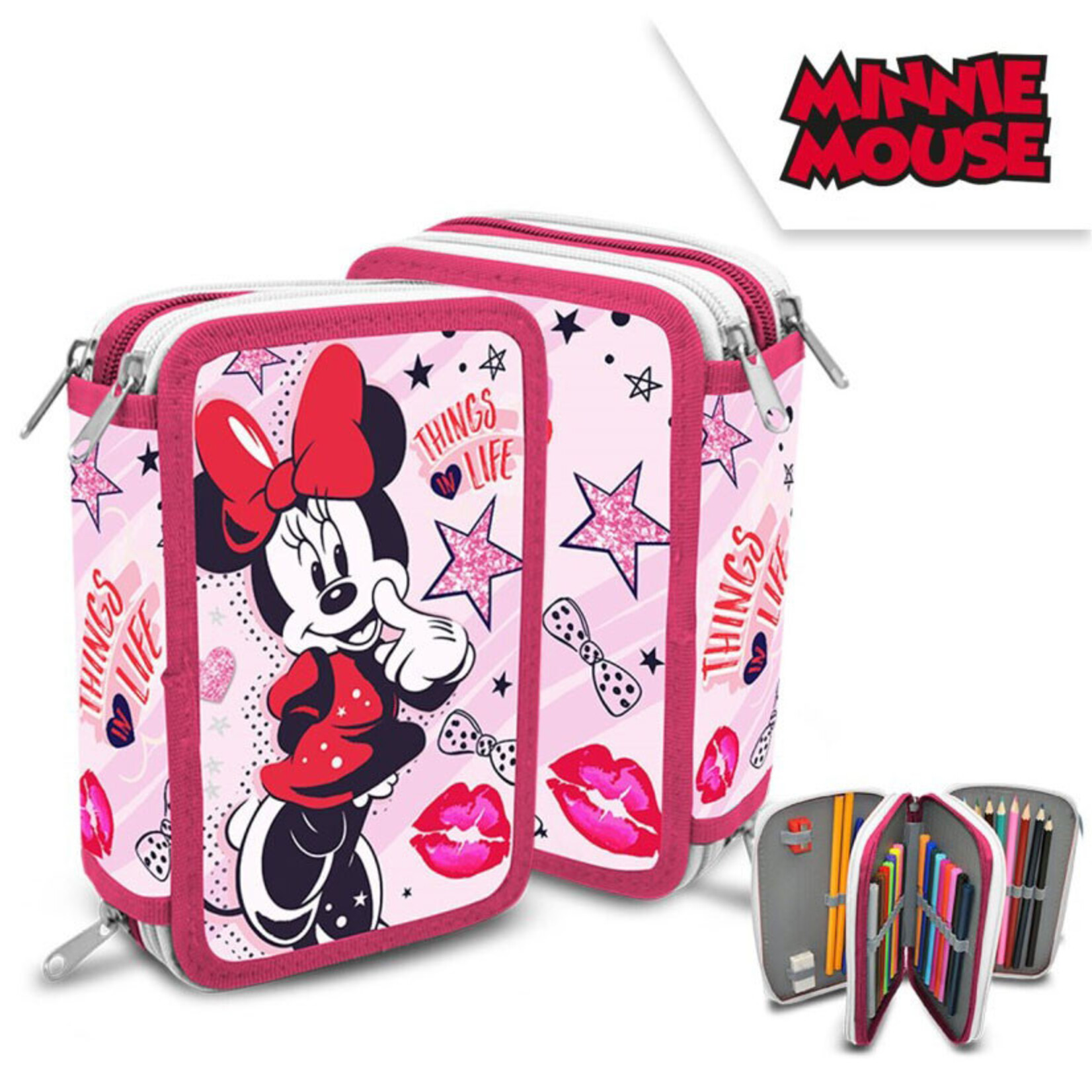 Disney Minnie Federmappe (gefüllt, 3 stock)