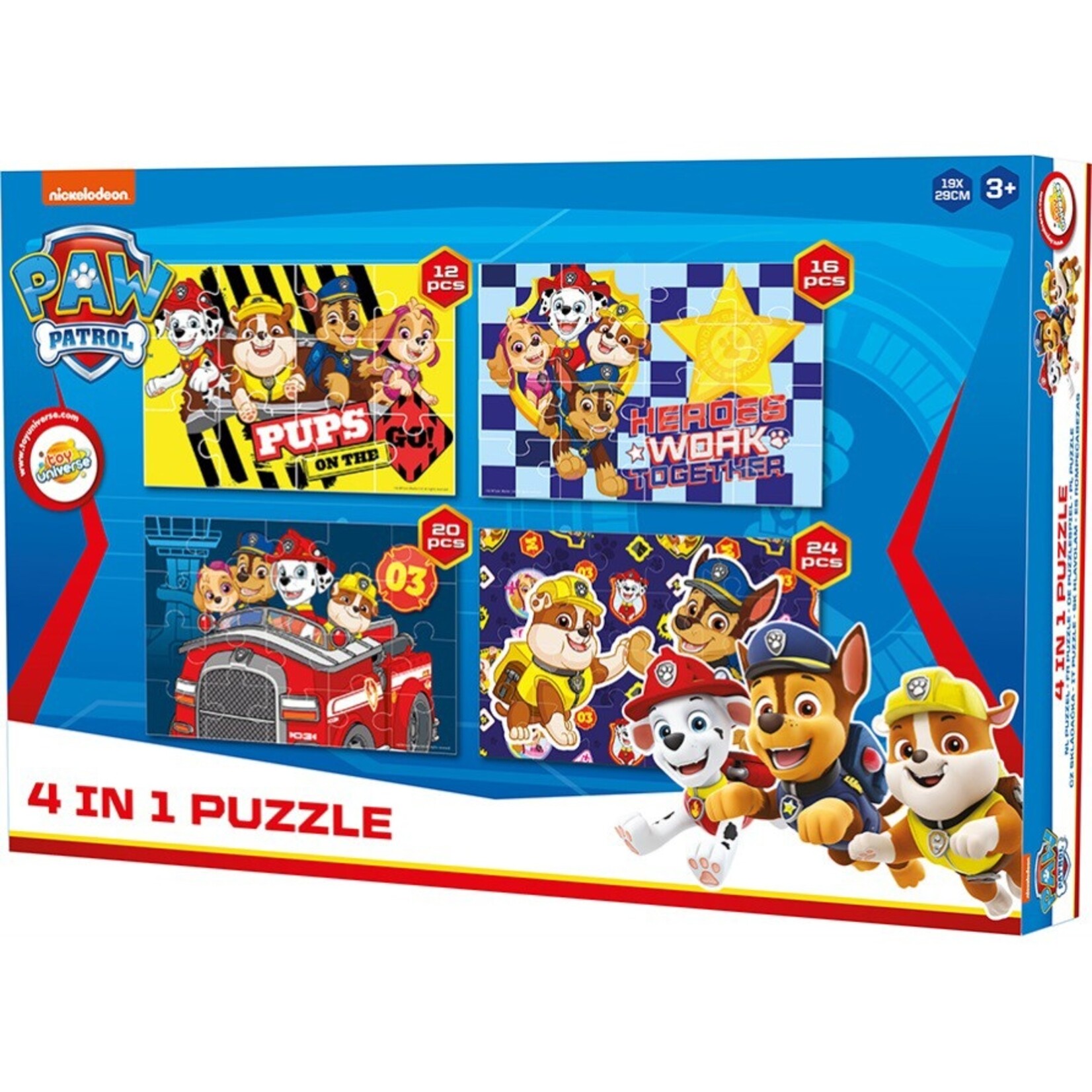 Paw Patrol Paw Patrol Puzzle 4 in 1