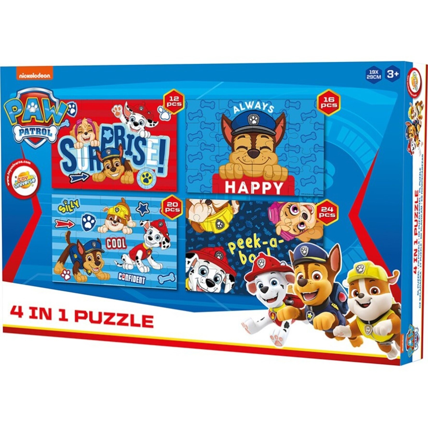 Paw Patrol Paw Patrol Puzzle 4 in 1