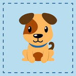 Hund Kid Handtuch 30x30 cm