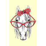 Pferd Glasses Handtuch, Gesichtstuch 30*50cm