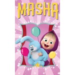 Masha and the Bear Party Handtuch, Gesichtstuch 30x50 cm.