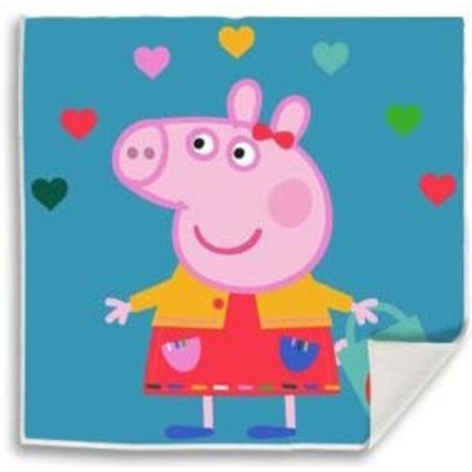 Peppa Wutz Hearts magisches Tuch, Gesichtstuch 30*30 cm
