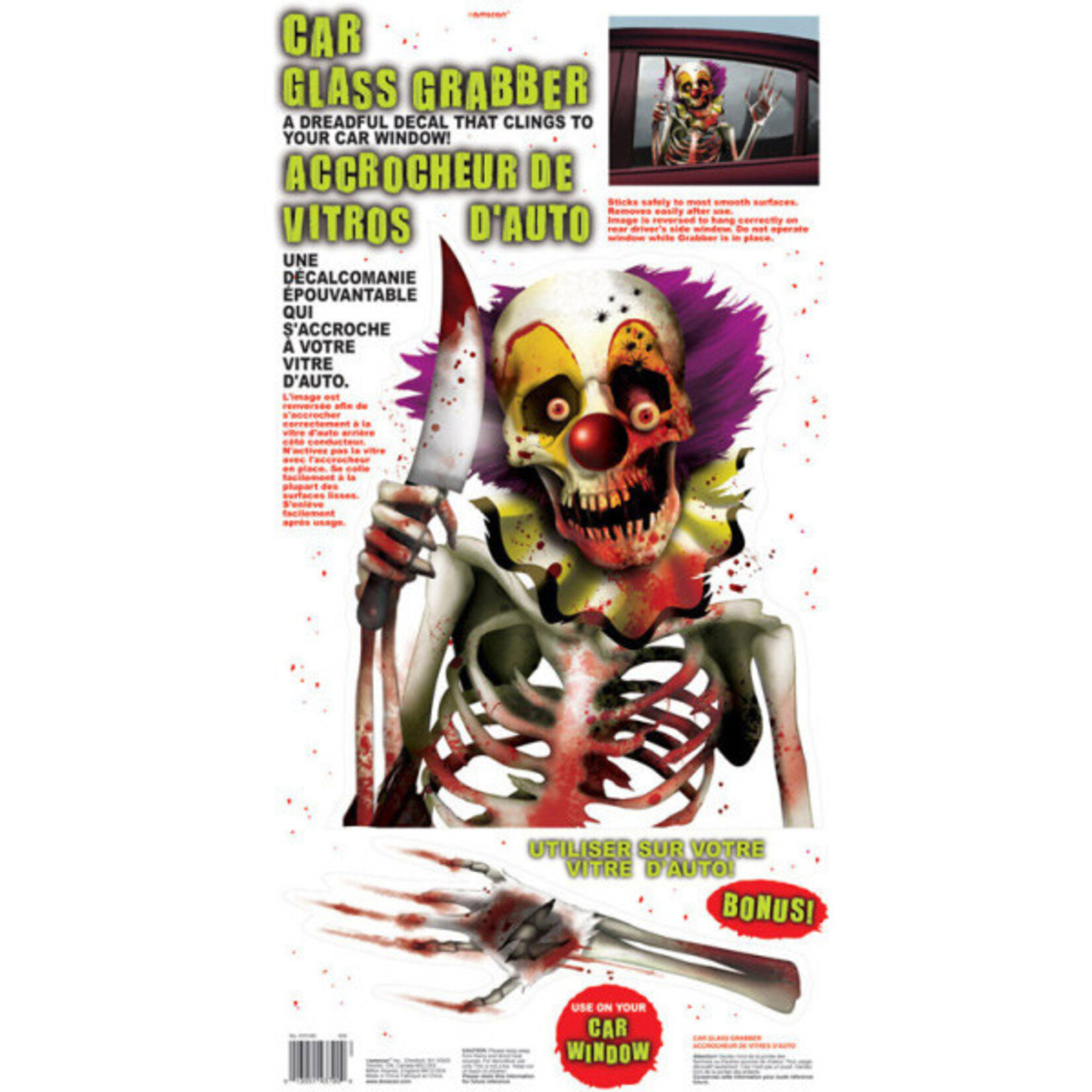 Creepy Carnevil Fensteraufkleber-Dekoration