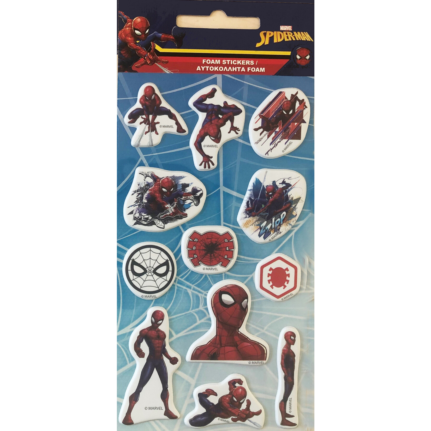 Spiderman Schwamm Aufkleber Set