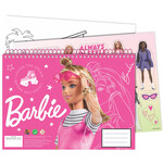 Barbie A/4 Spiral-Skizzenbuch 30 Blatt mit Aufkleber