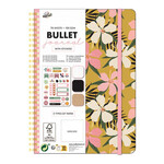 Bullet Journal, Blossom gemustertes Notizbuch A5 mit Aufklebern