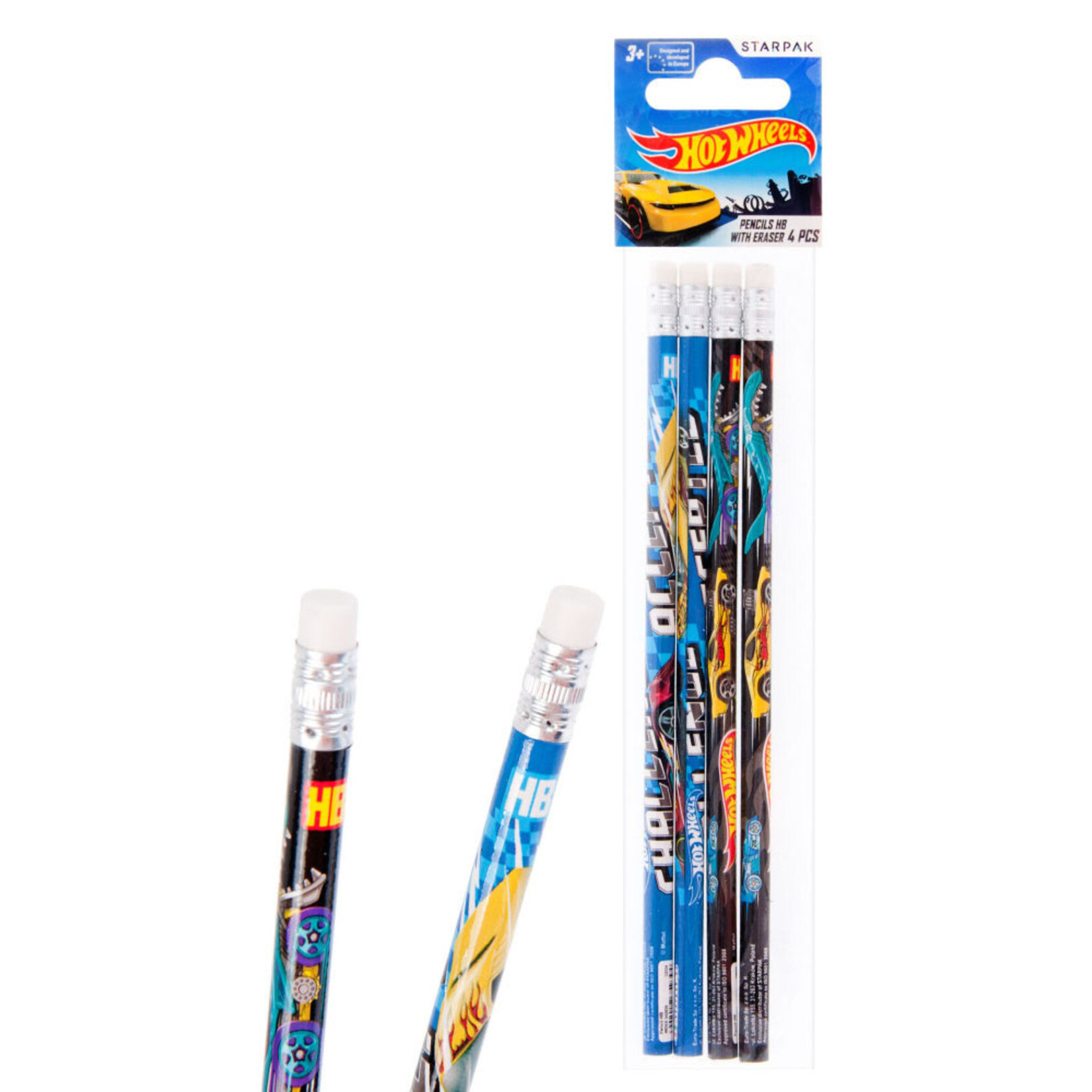 Hot Wheels HB Graphitstift (4 Stücke)