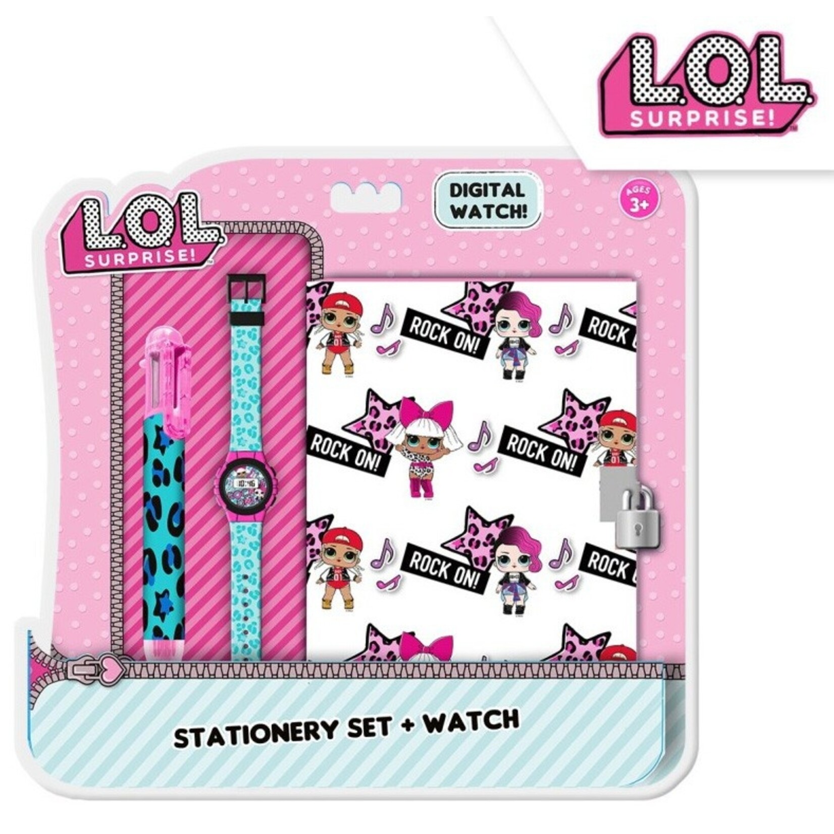 LOL Surprise Tagebuch + 6-Farbe Kuli + Uhr