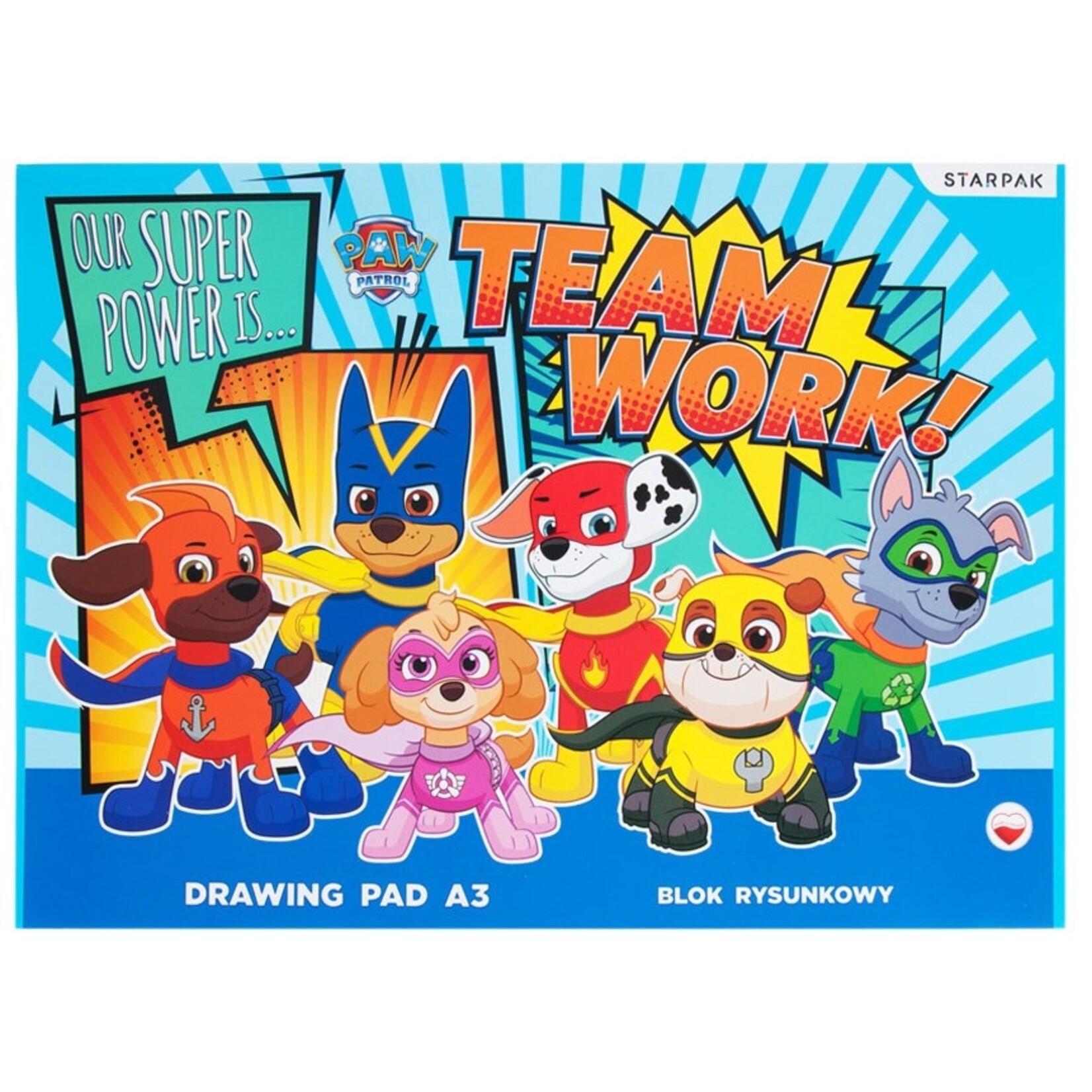 Paw Patrol Paw Patrol Skizzenbuch, Zeichenbuch 20 Seiten