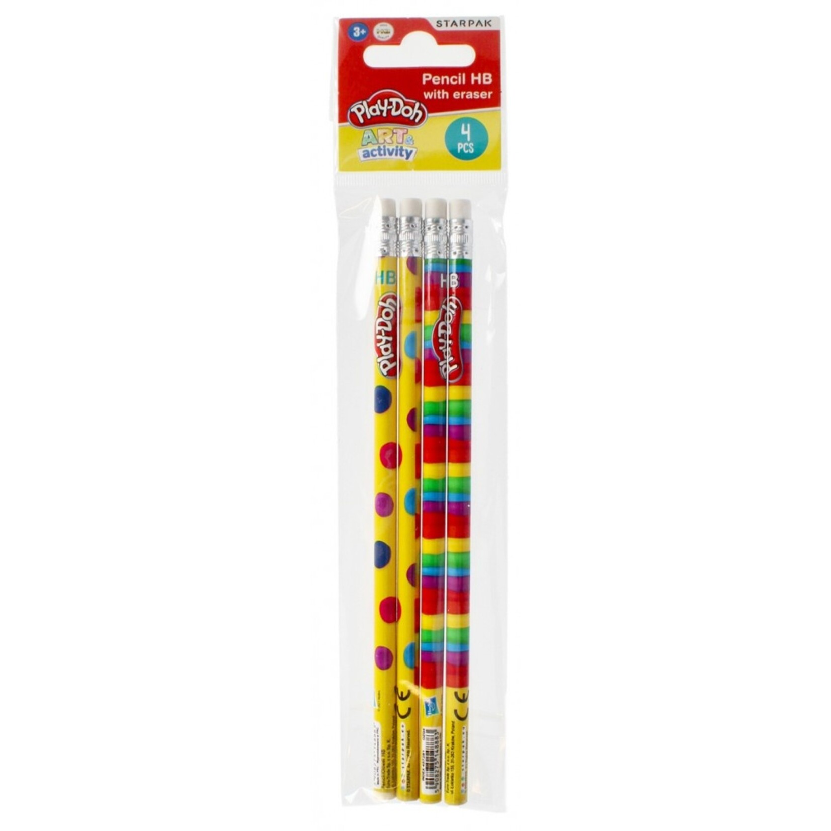 Play-Doh HB Grafit Bleistift mit Radiergummi Spitze 4 Stücke
