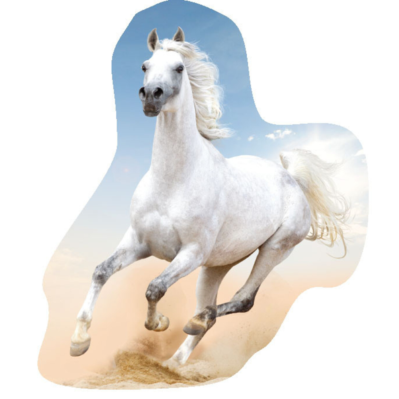 Pferd White Form-Kissen, dekoratives Kissen