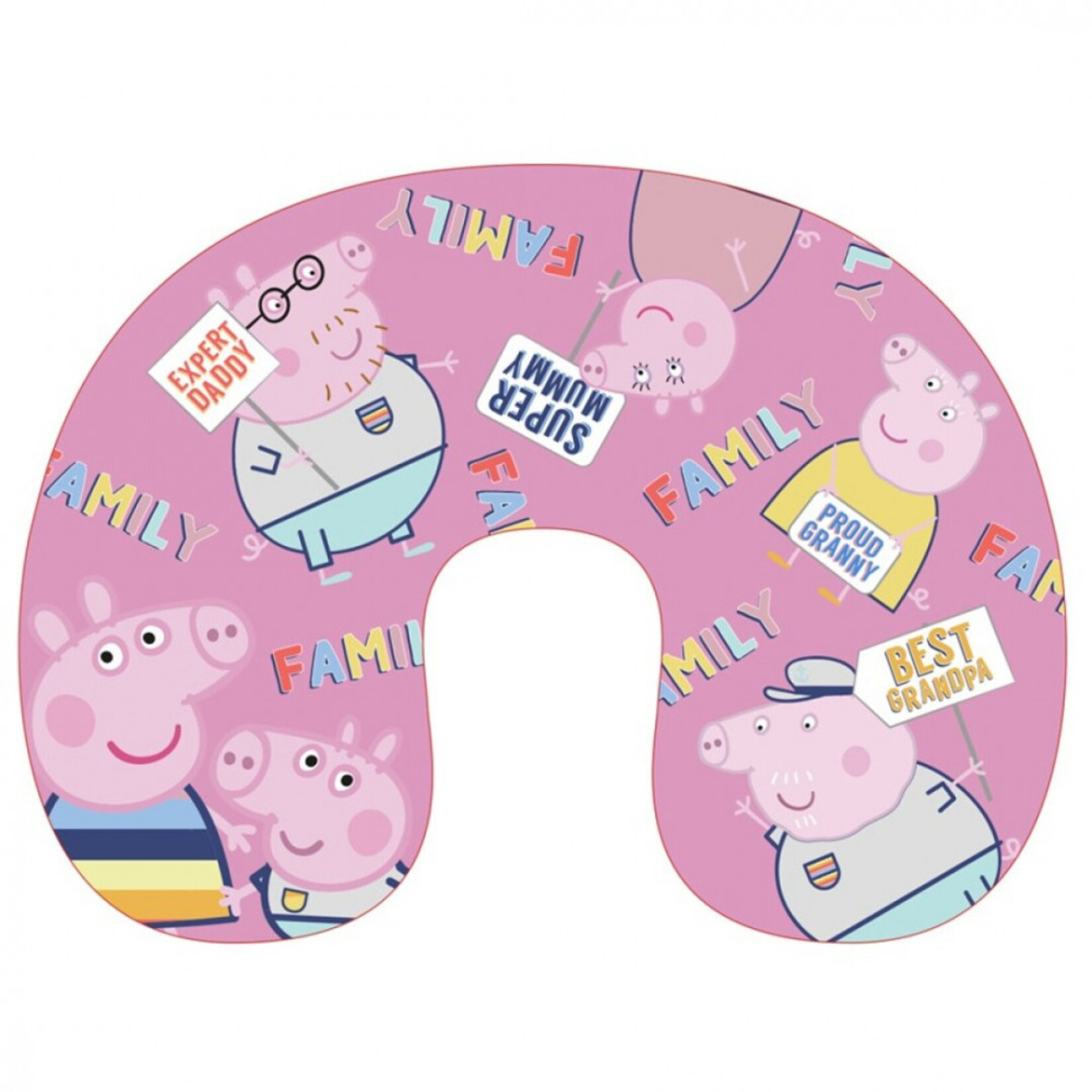 Peppa Wutz Family Reisekissen, Nackenkissen 35x30